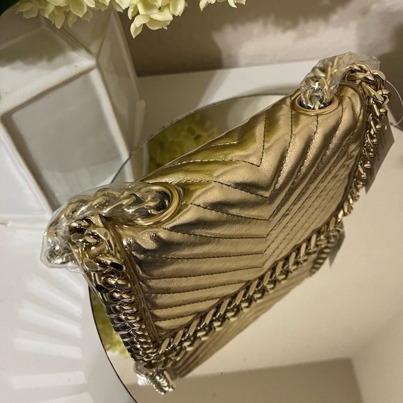 NWT Aldo Migreenwaldd Crossbody Bag, Gold - Picture 10 of 16